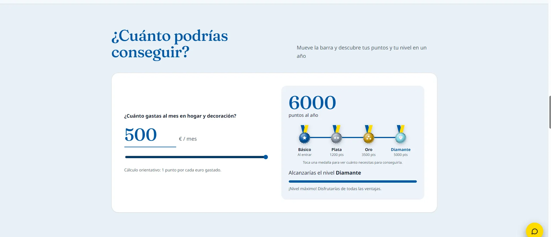 Simulador de puntos de la landing
